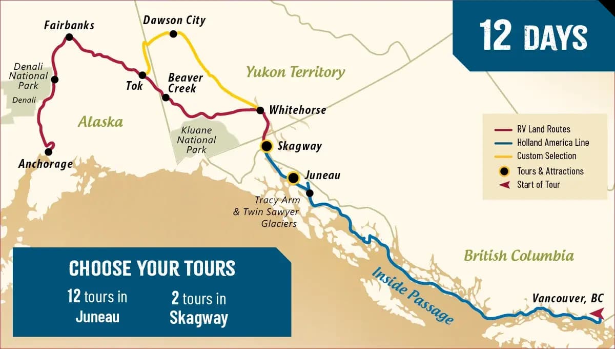 Gold Rush Memories route map
