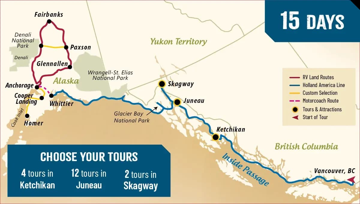 Northern Highlights route map