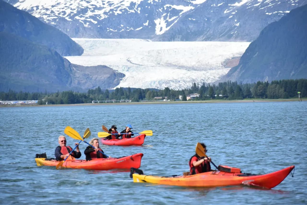 Sea Kayakers at Glacier