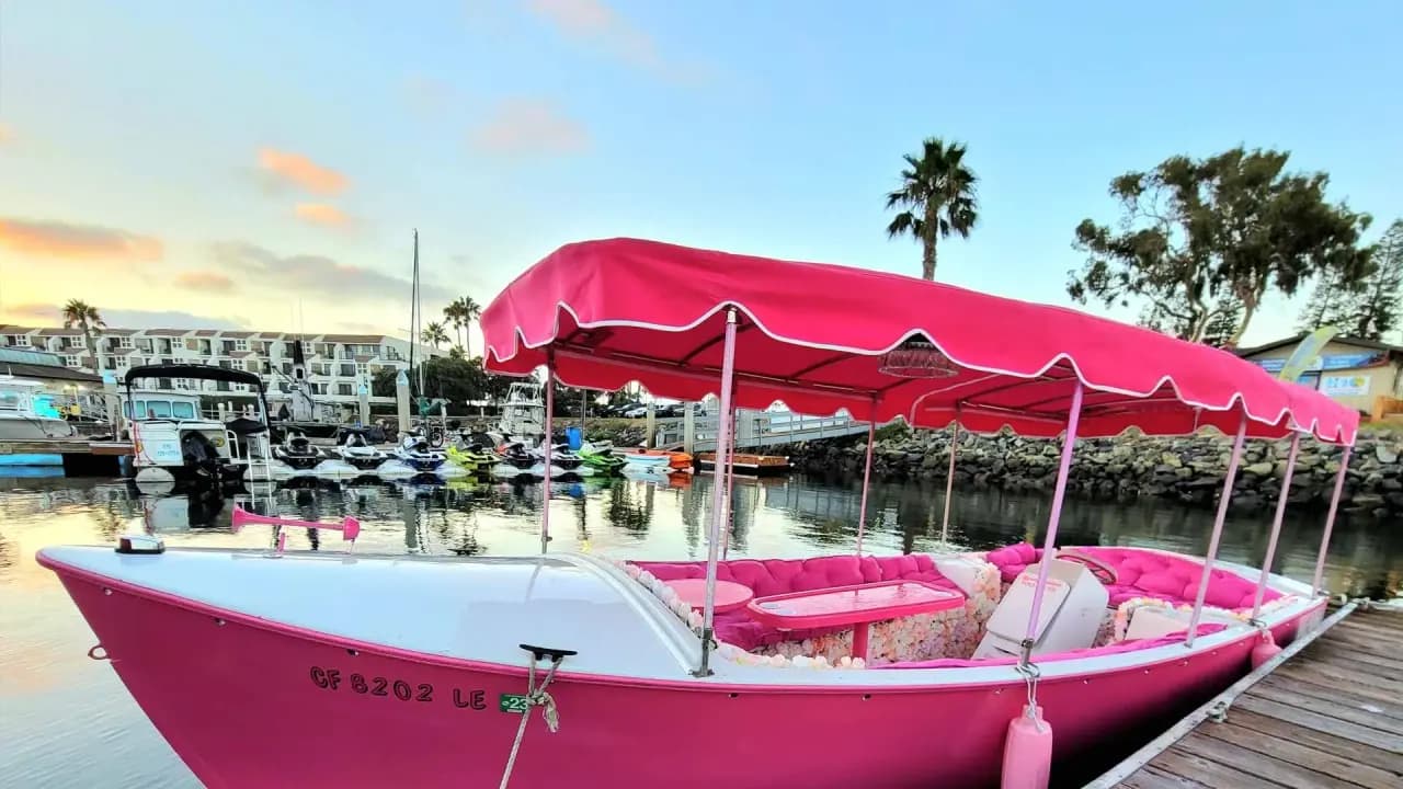 Pretty Pink Duffy Boat Rental